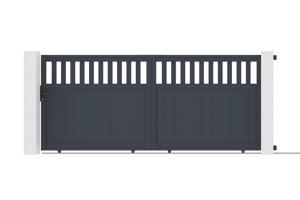 Aluminium schuifpoort 3m SANTIS 300C160 Grijs main image