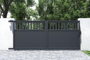 Sliding gate kit 3,7m SANTIS H.160cm grey aluminium 6