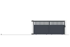 Sliding gate kit 3,7m SANTIS H.160cm grey aluminium 7