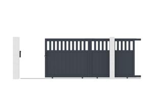 Sliding gate kit 3,7m SANTIS H.160cm grey aluminium 5