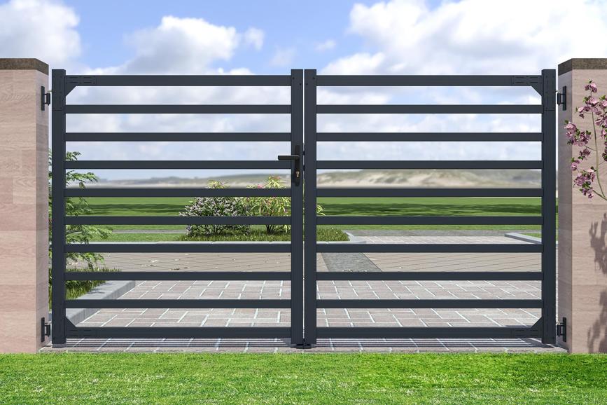 Mild Steel Louvre Aluminium Driveway Gate 14 (Bi-fold Motor - View #6