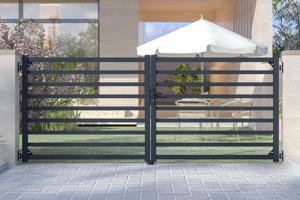 Swing gate 3,5m ANTELAO H.140cm grey aluminium 3