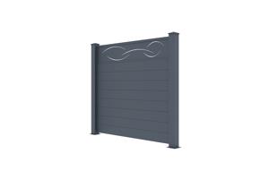 Conjunto de 2 Vedações Aluminium Semiabertas 1,9m LIFE Alt. 170cm Cinzento 4