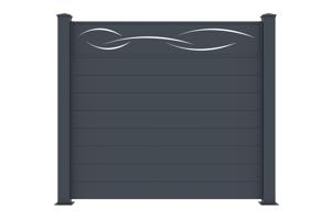 Hliníkový Plot Polootevřený 1,9m LIFE V. 170cm Šedá main image