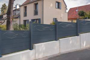 Aluminium Fence Semi-Open 1,9m LIFE H. 90cm Grey 2