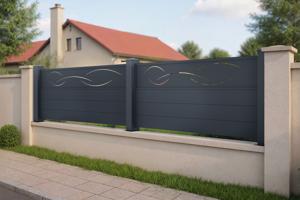 Aluminium Fence Semi-Open 1,9m LIFE H. 90cm Grey 6