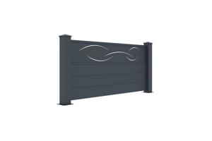 Aluminium Fence Semi-Open 1,9m LIFE H. 90cm Grey 3