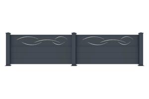 Aluminium Fence Semi-Open 1,9m LIFE H. 90cm Grey 7