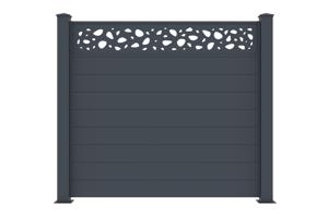 Hliníkový Plot Polootevřený 1,9m SUNNY V. 170cm Šedá main image