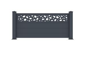 Hliníkový Plot Polootevřený 1,9m SUNNY V. 90cm Šedá main image
