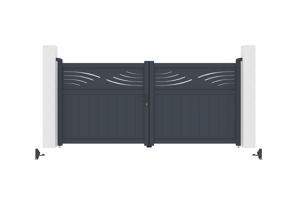 Swing gate 3m HALTI H.140cm grey aluminium 6