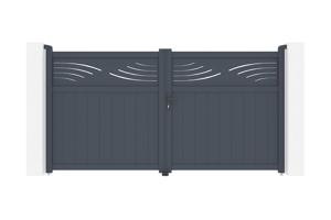 Aluminium draaipoort 3m HALTI 300B160 Grijs 2