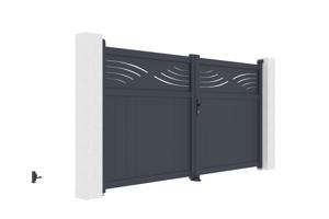 Aluminium draaipoort 3m HALTI 300B160 Grijs 8