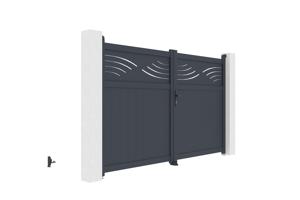 Aluminium draaipoort 3m HALTI 300B160 Grijs 4