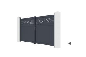 Aluminium draaipoort 3m HALTI 300B160 Grijs 9