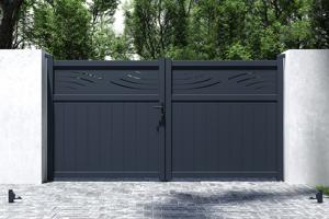 Aluminium draaipoort 3m HALTI 300B160 Grijs 6