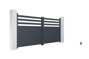 Aluminium draaipoort 3m NEVIS 300B140 Grijs 8