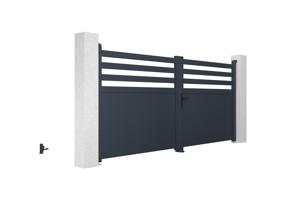 Aluminium draaipoort 3m NEVIS 300B140 Grijs 4