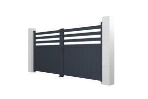 Aluminium draaipoort 3m NEVIS 300B140 Grijs 3