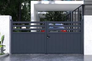 Aluminium draaipoort 3m NEVIS 300B140 Grijs 6