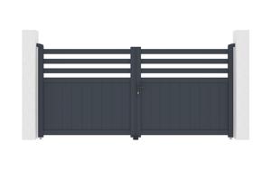 Portail battant 3m NEVIS H.140cm gris main image