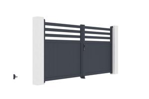 Aluminium draaipoort 3m NEVIS 300B160 Grijs 2