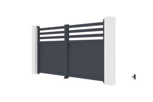 Aluminium draaipoort 3m NEVIS 300B160 Grijs 3