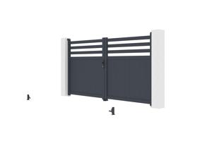 Aluminium draaipoort 3m NEVIS 300B160 Grijs 8