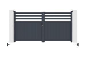 Aluminium draaipoort 3m NEVIS 300B160 Grijs 6