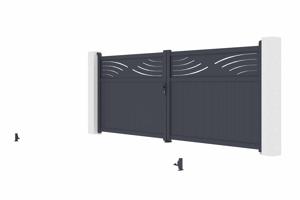 Portail battant 4m HALTI H.160cm gris 7
