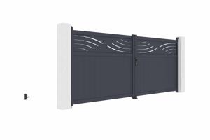 Portail battant 4m HALTI H.160cm gris 2