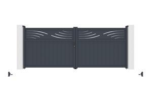Portail battant 4m HALTI H.160cm gris 8