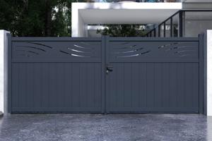 Portail battant 4m HALTI H.160cm gris 4