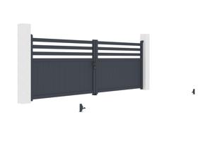 Portail battant 4m NEVIS H.140cm gris 7