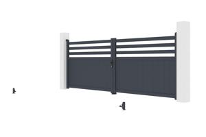 Portail battant 4m NEVIS H.140cm gris 8