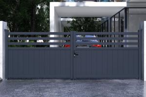 Portail battant 4m NEVIS H.140cm gris 4