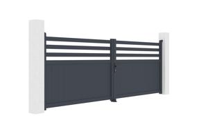 Portail battant 4m NEVIS H.140cm gris 2