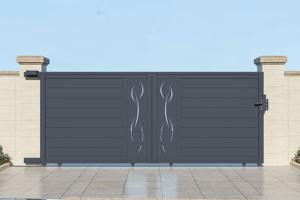 Puerta corredera exterior​ 3,5m LIFE Alt.140cm aluminio gris 4