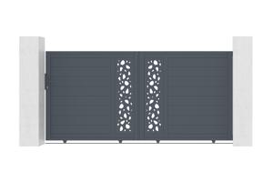 Drsna vrata 3,5m SUNNY H.140cm siv aluminij main image