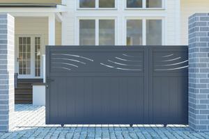 Sliding gate kit 3,7m HALTI H.140cm grey aluminium 2
