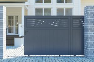 Sliding gate kit 3,7m HALTI H.160cm grey aluminium 2