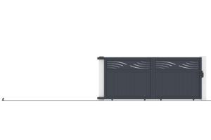 Sliding gate kit 3,7m HALTI H.160cm grey aluminium 9