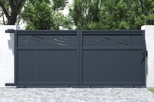 Sliding gate kit 3,7m HALTI H.160cm grey aluminium 6