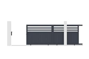 Schiebetor aus aluminium 3,7m NEVIS H.140cm grau 4