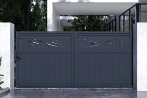 Sliding gate kit 3m HALTI H.140cm grey aluminium 5