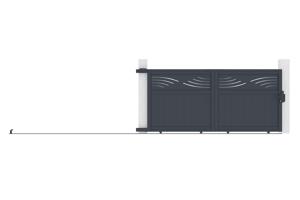 Sliding gate kit 3m HALTI H.140cm grey aluminium 8