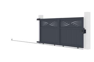 Sliding gate kit 3m HALTI H.140cm grey aluminium 9
