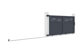Sliding gate kit 3m HALTI H.140cm grey aluminium 7