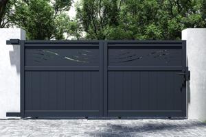 Sliding gate kit 3m HALTI H.140cm grey aluminium 6