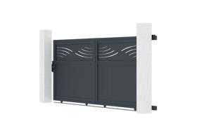 Sliding gate kit 3m HALTI H.140cm grey aluminium 3
